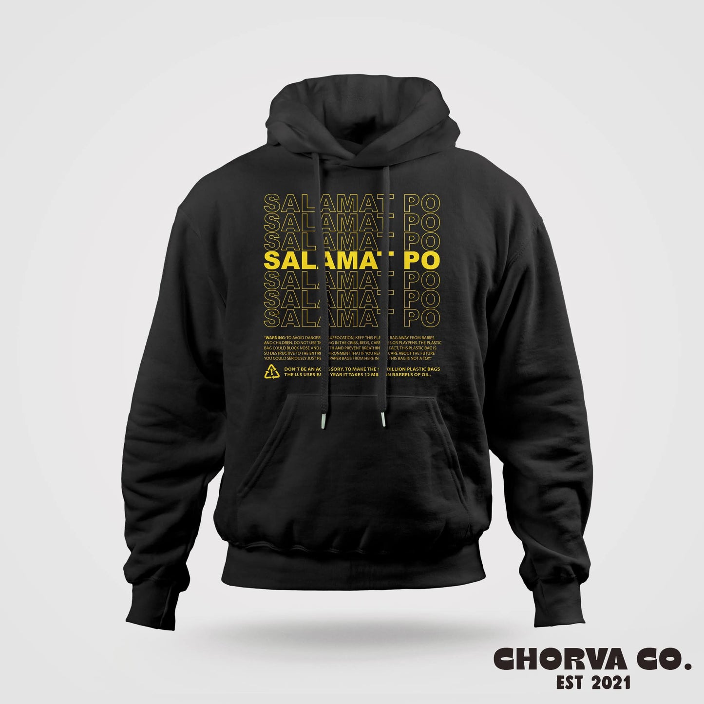 Salamat Po Black Hoodie